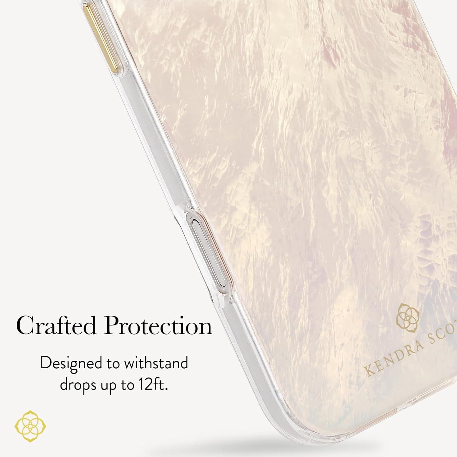 imageKendra Scott iPhone 17 Pro Max Case Compatible with MagSafe Designer Phone Case Blue PearlCream Pearl