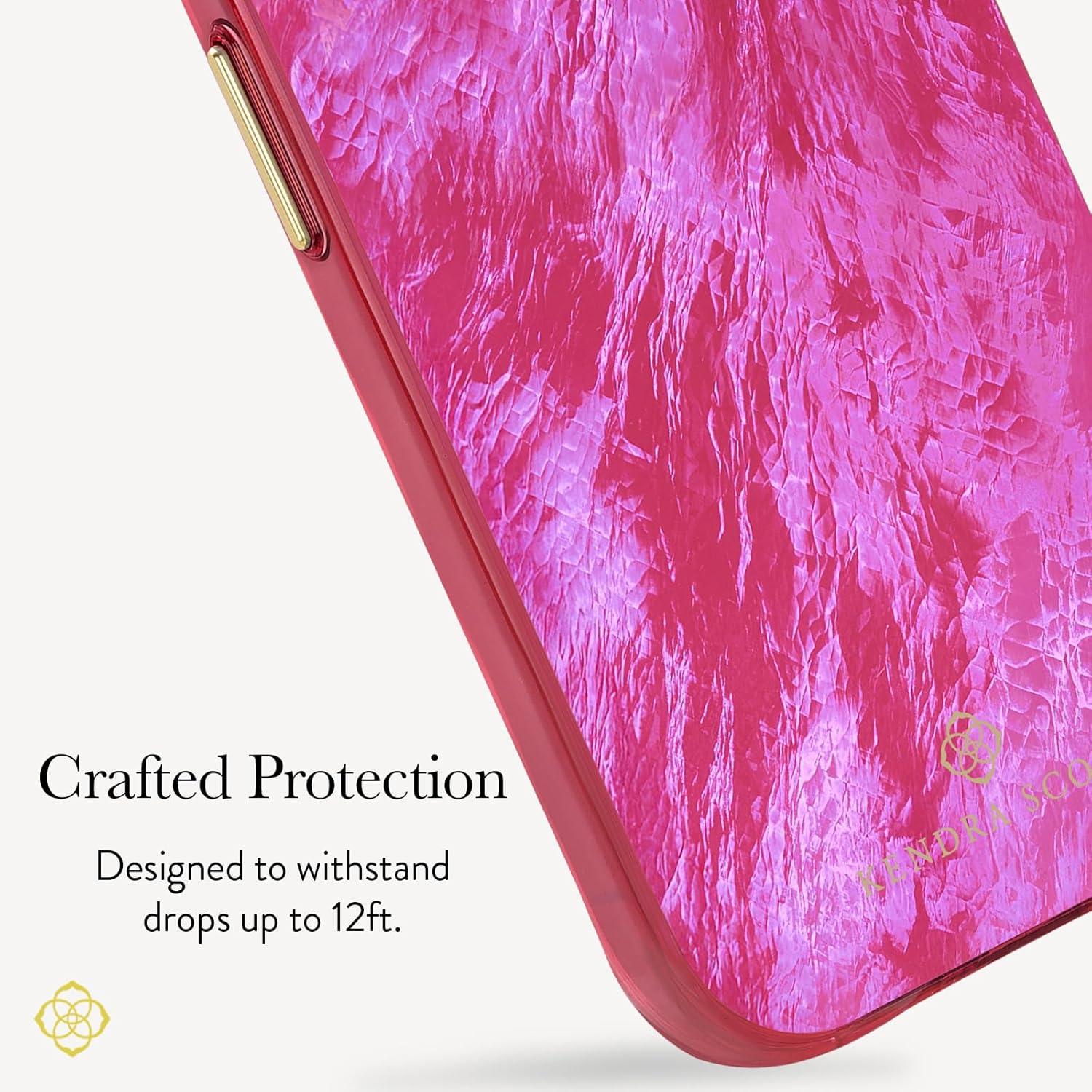 imageKendra Scott iPhone 17 Pro Max Case Compatible with MagSafe Designer Phone Case Blue PearlRaspberry Pearl
