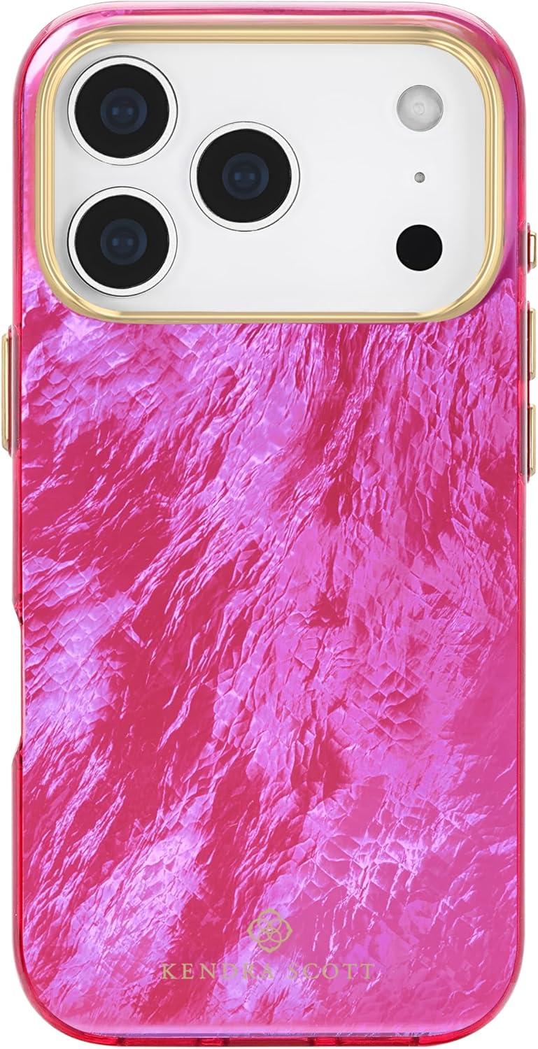 imageKendra Scott iPhone 17 Pro Max Case Compatible with MagSafe Designer Phone Case Blue PearlRaspberry Pearl