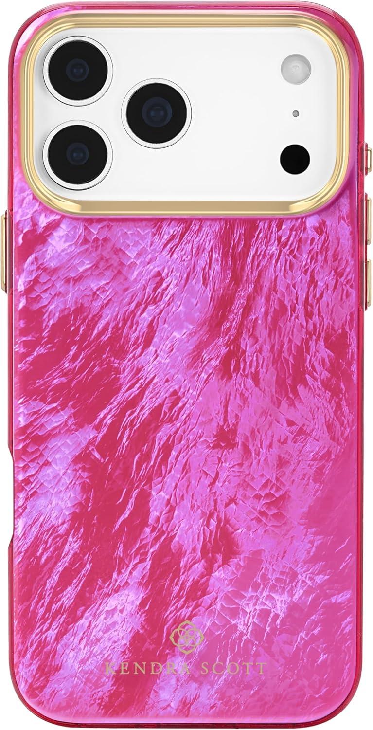 imageKendra Scott iPhone 17 Pro Max Case Compatible with MagSafe Designer Phone Case Blue PearlRaspberry Pearl