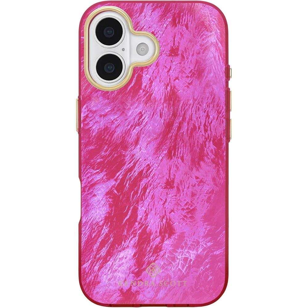 imageKendra Scott iPhone 17 Pro Max Case Compatible with MagSafe Designer Phone Case Blue PearlRaspberry Pearl