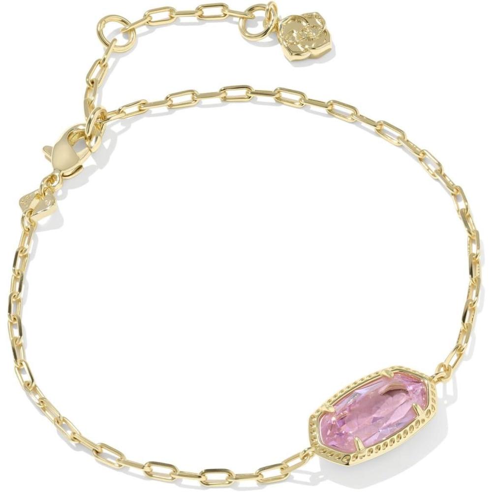 imageKendra Scott Elaina Luxe Chain Bracelet Fashion Jewelry for WomenGOLDLIGHT PINK CUBIC ZIRCONIA