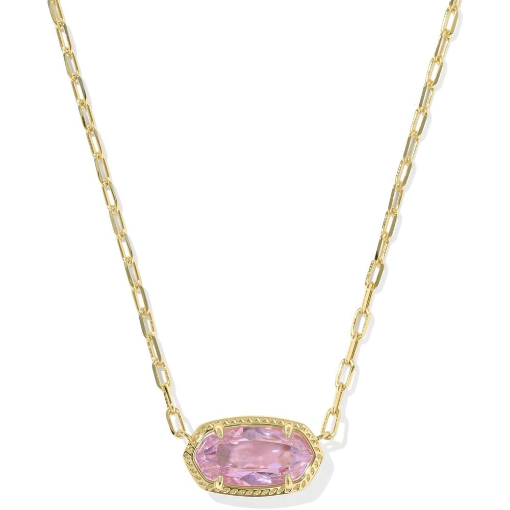 imageKendra Scott Elisa Luxe Pendant Necklace Fashion Jewelry for WomenGOLDLIGHT PINK CUBIC ZIRCONIA
