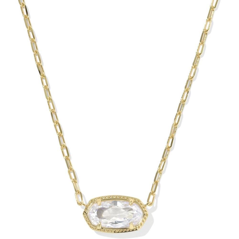 imageKendra Scott Elisa Luxe Pendant Necklace Fashion Jewelry for WomenGOLDWHITE CUBIC ZIRCONIA