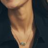 Kendra Scott Checkered Flag Pendant Necklace, Fashion Jewelry for Women(RHODIUM-WHITE MOTHER OF PEARL)