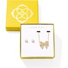Kendra Scott Krista Bow And Ashton Gift Set, Fashion Jewelry for Women(GOLD – WHITE PEARL)